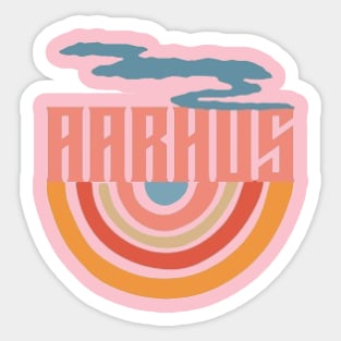 AARHUS Colourful Rainbow Sticker